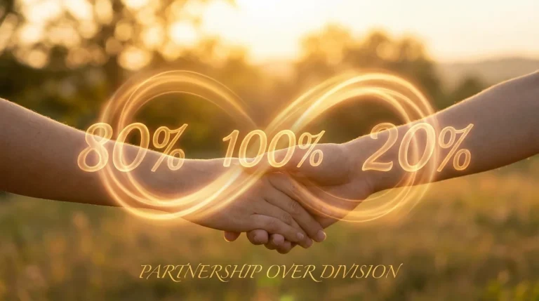 Two hands forming a strong bond, symbolizing the 80/80 marriage model of radical generosity.