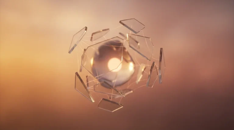 Symbolic image of a fragmented mirror piecing itself back together, representing identity rebuilding.