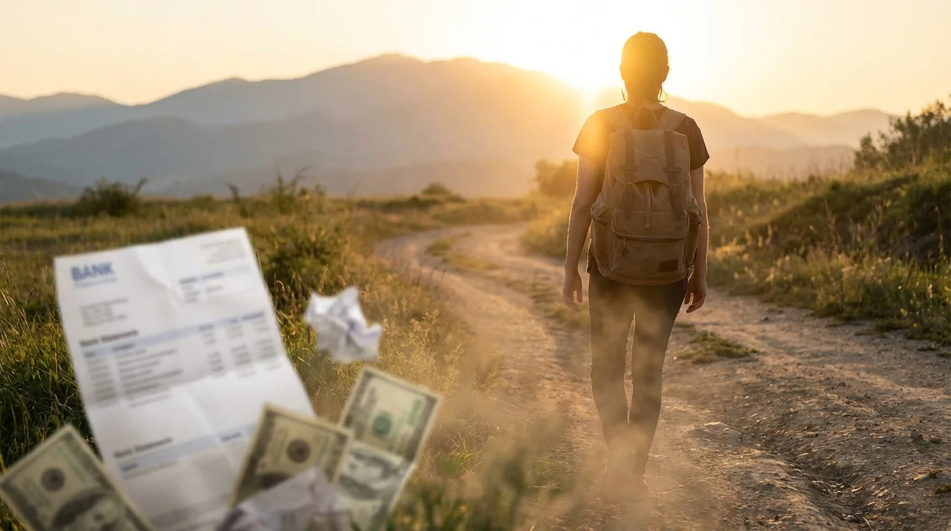 Person starting a new financial path after divorce, looking toward a bright future.