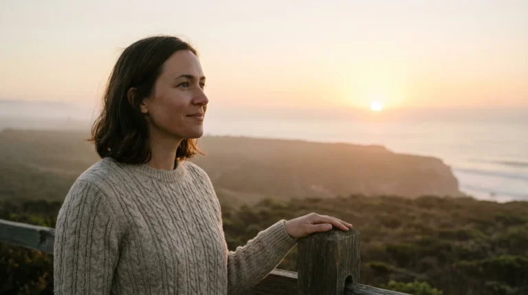 Person looking forward confidently, symbolizing readiness to date after divorce.