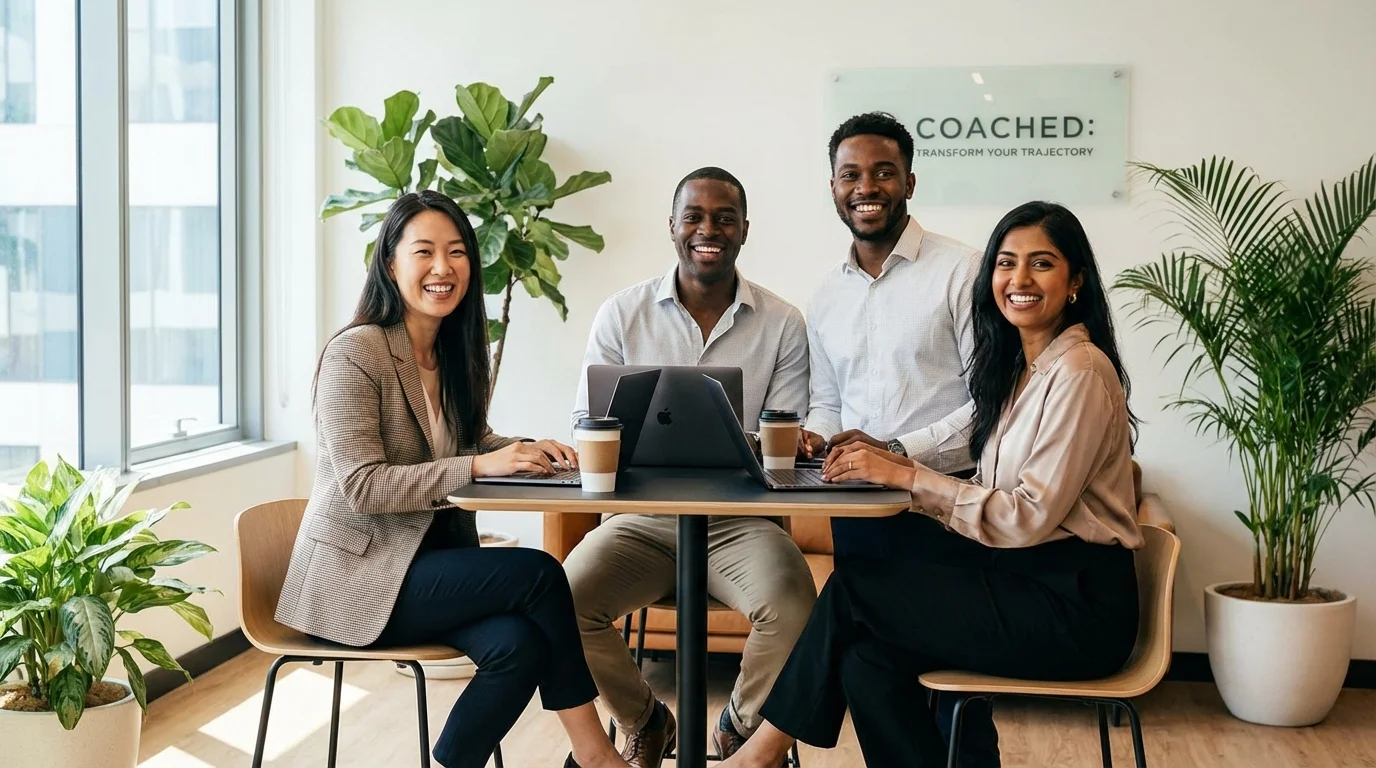 Diverse group of confident individuals symbolizing successful post-divorce transformation.