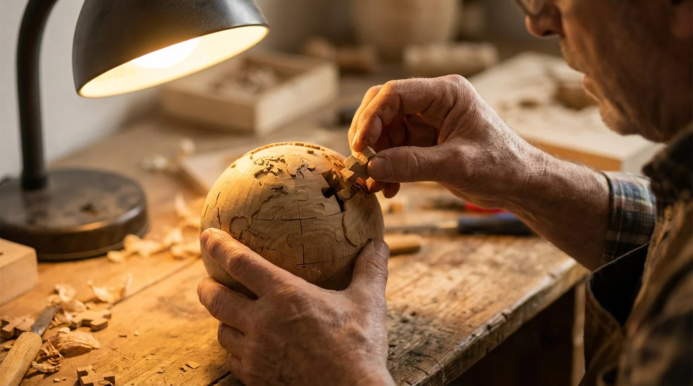 Hands carefully placing a puzzle piece, symbolizing rebuilding identity brick by brick.