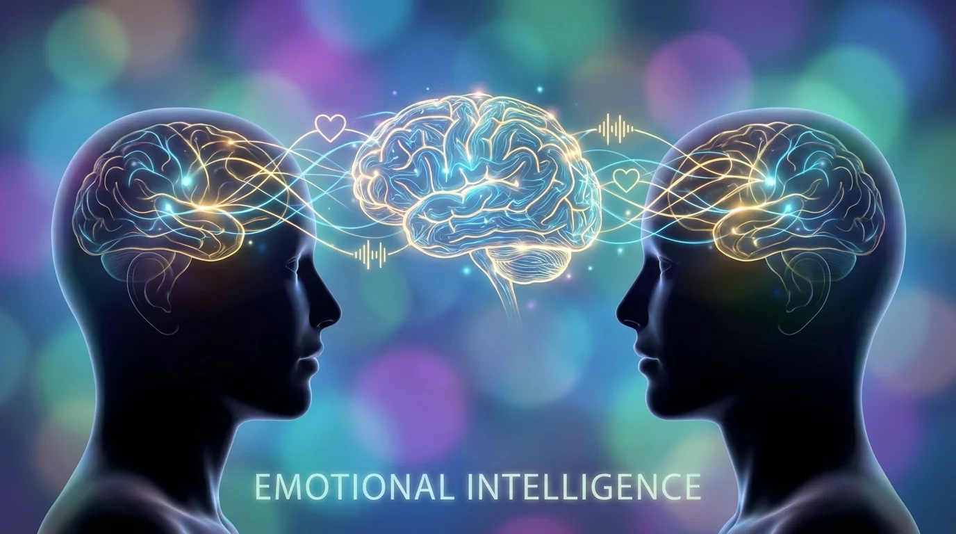 Conceptual image illustrating emotional intelligence and deep connection between two people.
