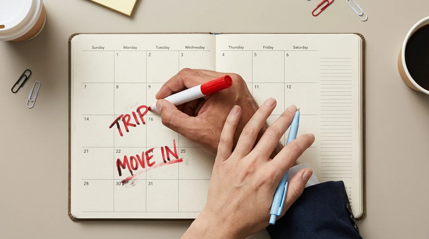 Hands showing conflict over rushing commitment timelines in a new relationship.