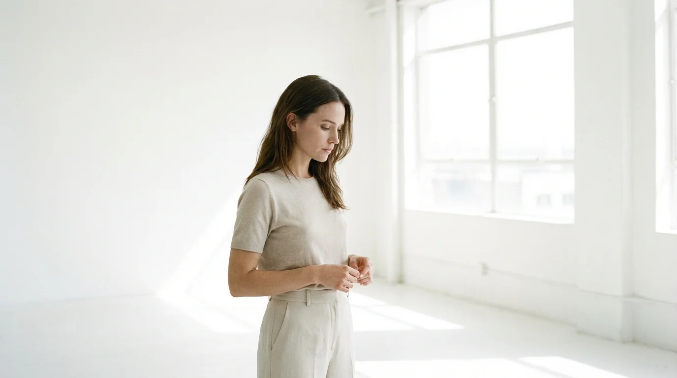 A person reflecting internally on their emotional state after a divorce.