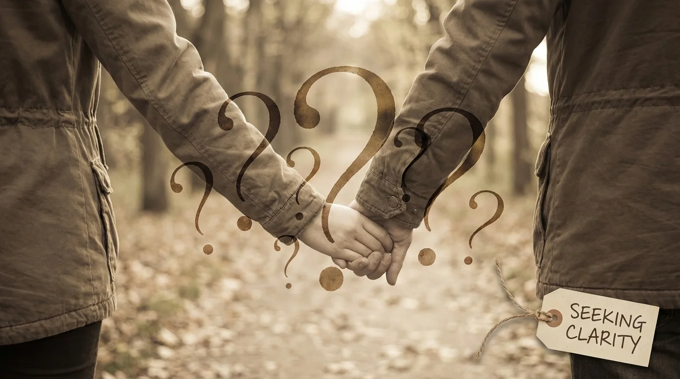 A stack of question marks symbolizing common concerns when dating after divorce.