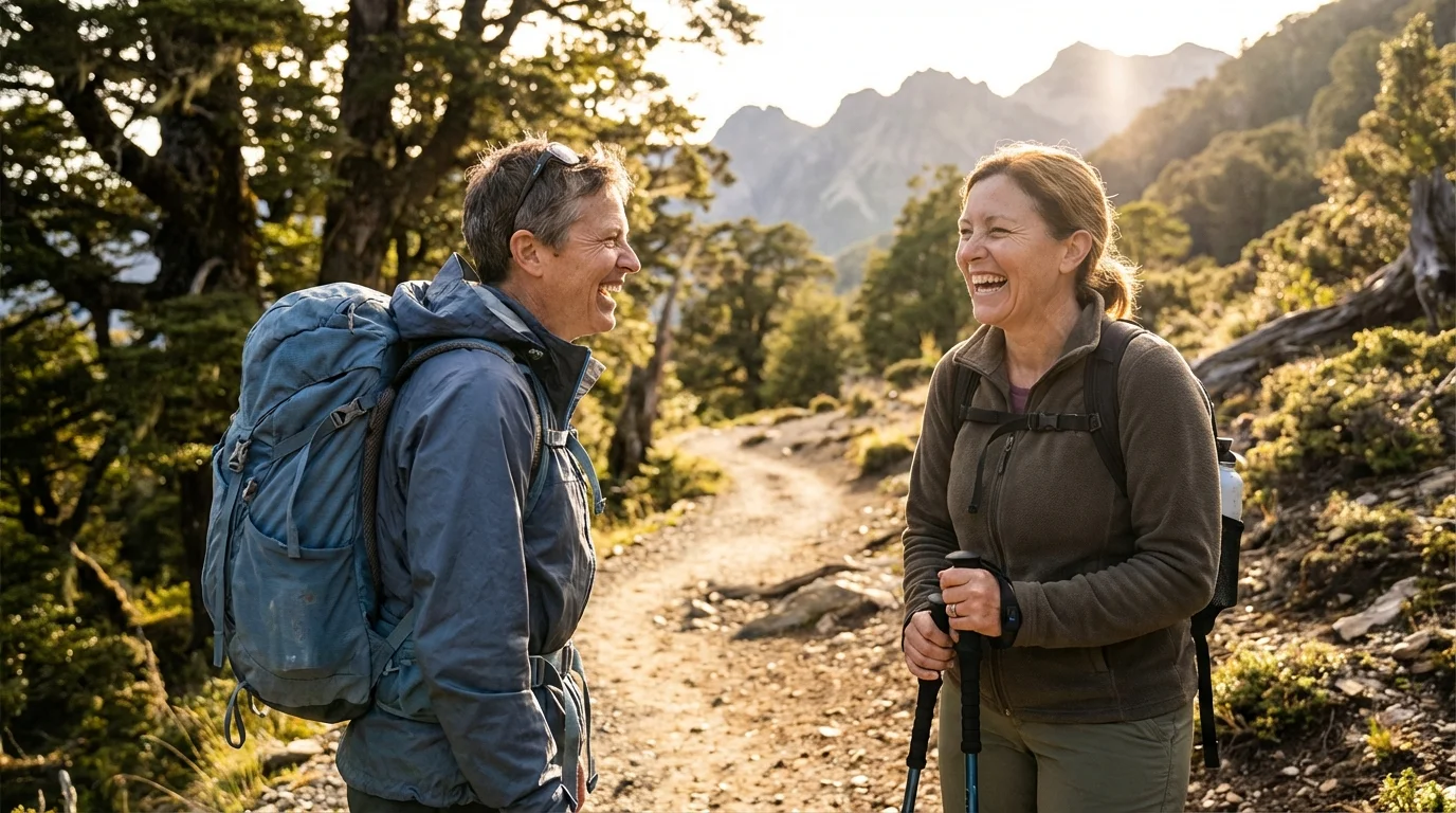 A mature couple connecting and enjoying shared activities while nurturing new love after divorce.